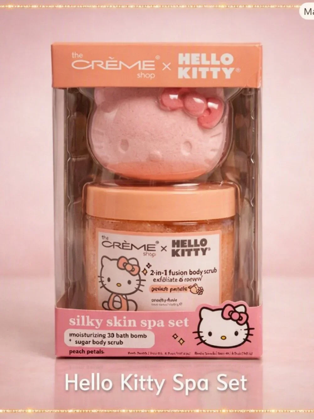 The Crème Shop x Hello Kitty Silky Skin Spa Set | Peach Petals